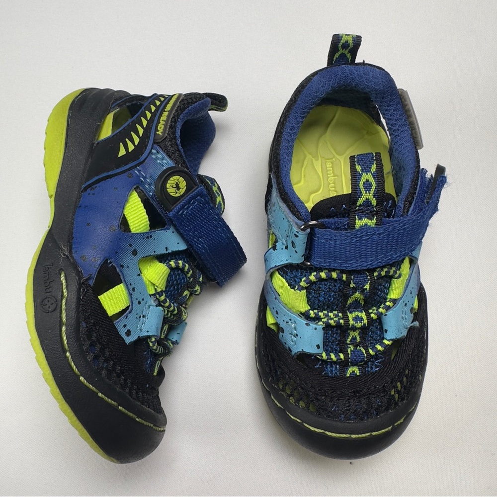 Jambu Boy’s sz5 SQUAMATA Mesh Crossover Stretch Water Fisherman Sandals $59 Blue